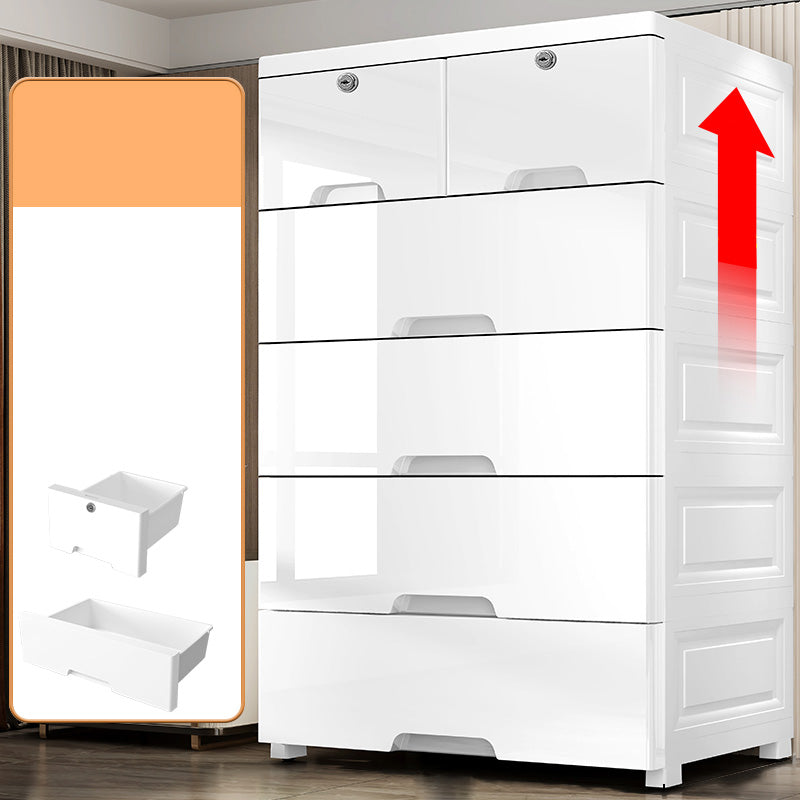 Plastic Storage Cabinet with Drawers Contemporary Cabinet for Home