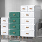 Contemporary Plastic Storage Cabinet for Bedroom Matte Finish Cabinet with Drawers