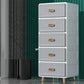 Contemporary Plastic Storage Cabinet for Bedroom Matte Finish Cabinet with Drawers