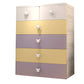 Contemporary Plastic Storage Cabinet Matte Finish Bedroom Cabinet 31.5"L x 15.0"W x 43.3"H Purple Yellow Clearhalo 'Armoires & Wardrobes' 'armoires_wardrobes' 'Bedroom Furniture' 'furn' 'furn_armoires_wardrobes' 'Furniture' 6611728