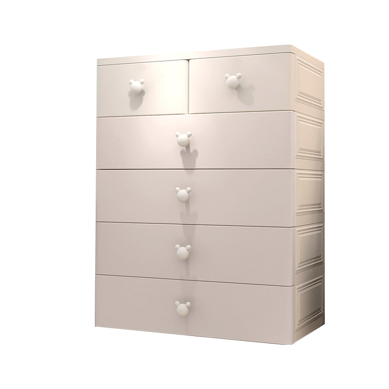 Contemporary Plastic Storage Cabinet Matte Finish Bedroom Cabinet 31.5"L x 15.0"W x 43.3"H White Clearhalo 'Armoires & Wardrobes' 'armoires_wardrobes' 'Bedroom Furniture' 'furn' 'furn_armoires_wardrobes' 'Furniture' 6611730