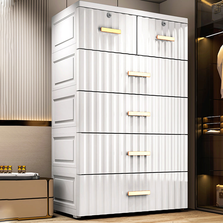 Armoire de rangement en plastique de chambre à coucher armoire finale mate contemporaine