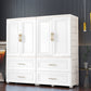 Contemporary White Storage Cabinet Bedroom Plastic Cabinet with Drawers Clearhalo 'Armoires & Wardrobes' 'armoires_wardrobes' 'Bedroom Furniture' 'furn' 'furn_armoires_wardrobes' 'Furniture' 6611784