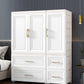 Contemporary White Storage Cabinet Bedroom Plastic Cabinet with Drawers Clearhalo 'Armoires & Wardrobes' 'armoires_wardrobes' 'Bedroom Furniture' 'furn' 'furn_armoires_wardrobes' 'Furniture' 6611786