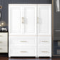 Contemporary White Storage Cabinet Bedroom Plastic Cabinet with Drawers Clearhalo 'Armoires & Wardrobes' 'armoires_wardrobes' 'Bedroom Furniture' 'furn' 'furn_armoires_wardrobes' 'Furniture' 6611790