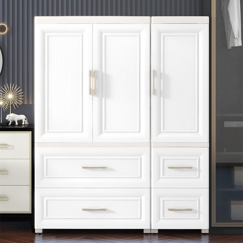 Contemporary White Storage Cabinet Bedroom Plastic Cabinet with Drawers Clearhalo 'Armoires & Wardrobes' 'armoires_wardrobes' 'Bedroom Furniture' 'furn' 'furn_armoires_wardrobes' 'Furniture' 6611790