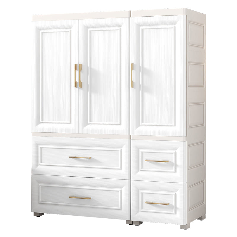 Contemporary White Storage Cabinet Bedroom Plastic Cabinet with Drawers Clearhalo 'Armoires & Wardrobes' 'armoires_wardrobes' 'Bedroom Furniture' 'furn' 'furn_armoires_wardrobes' 'Furniture' 6611792