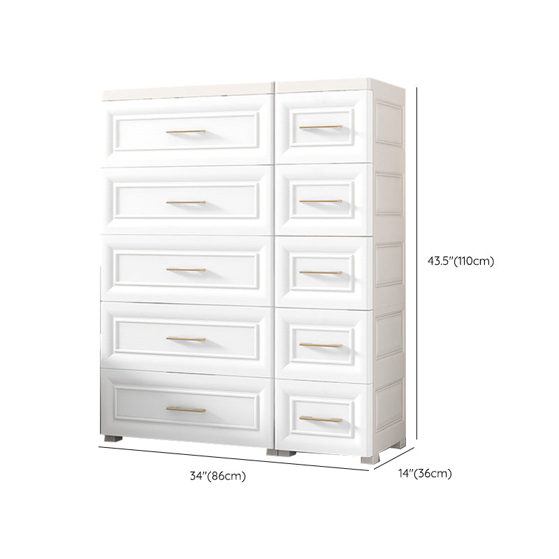 Contemporary White Storage Cabinet Bedroom Plastic Cabinet with Drawers Clearhalo 'Armoires & Wardrobes' 'armoires_wardrobes' 'Bedroom Furniture' 'furn' 'furn_armoires_wardrobes' 'Furniture' 6611799