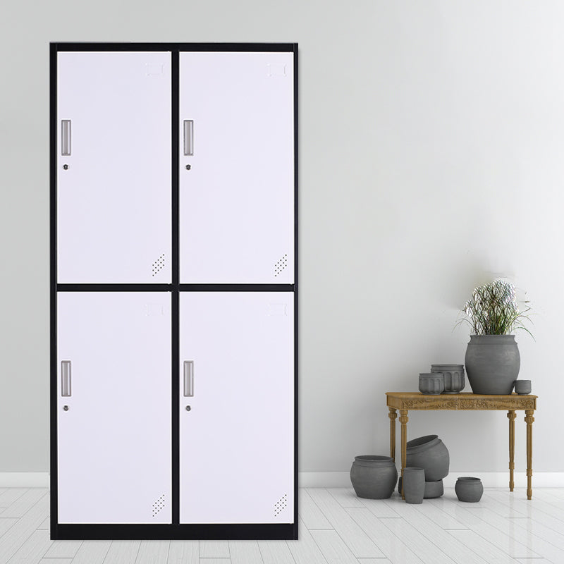 Zeitgenössischer Schrank mit Scharnier -Türen Metall Matte Finish Badezimmer Lagerschrank