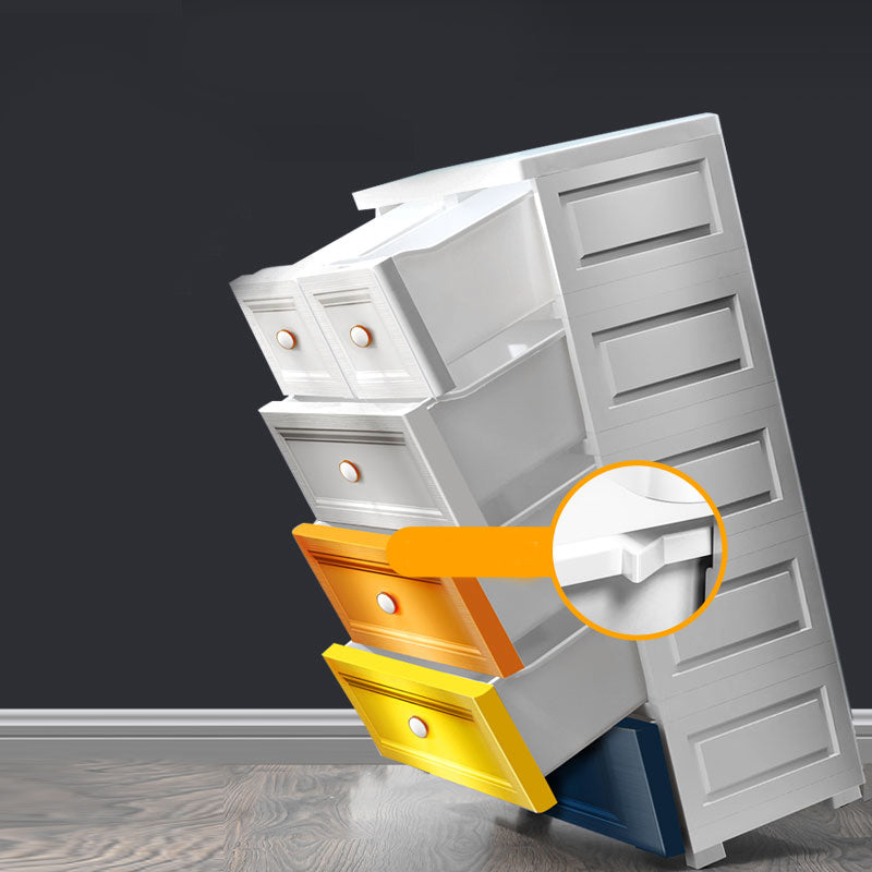 Plastic Contemporary Bedroom Cabinet Matte Finish Storage Cabinet with Drawers Clearhalo 'Armoires & Wardrobes' 'armoires_wardrobes' 'Bedroom Furniture' 'furn' 'furn_armoires_wardrobes' 'Furniture' 6611840