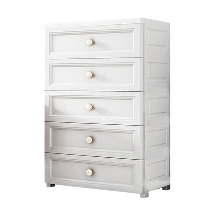 Plastic Contemporary Bedroom Cabinet Matte Finish Storage Cabinet with Drawers White 5 Clearhalo 'Armoires & Wardrobes' 'armoires_wardrobes' 'Bedroom Furniture' 'furn' 'furn_armoires_wardrobes' 'Furniture' 6611841