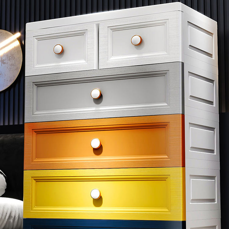 Plastic Contemporary Bedroom Cabinet Matte Finish Storage Cabinet with Drawers Clearhalo 'Armoires & Wardrobes' 'armoires_wardrobes' 'Bedroom Furniture' 'furn' 'furn_armoires_wardrobes' 'Furniture' 6611842