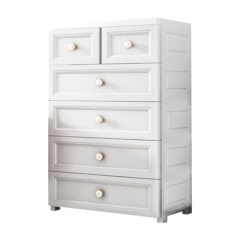 Plastic Contemporary Bedroom Cabinet Matte Finish Storage Cabinet with Drawers White 6 Clearhalo 'Armoires & Wardrobes' 'armoires_wardrobes' 'Bedroom Furniture' 'furn' 'furn_armoires_wardrobes' 'Furniture' 6611843