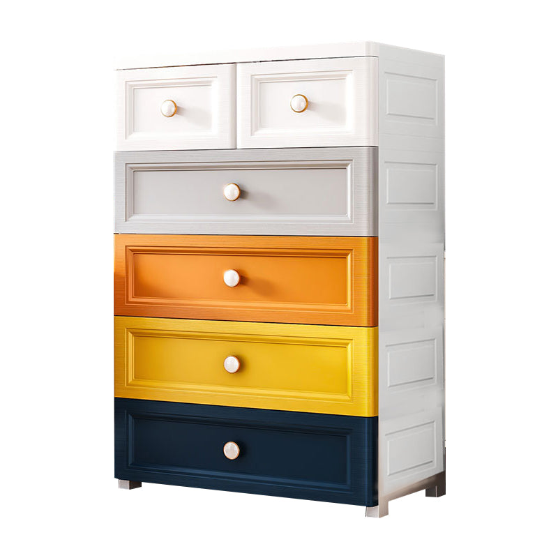 Plastic Contemporary Bedroom Cabinet Matte Finish Storage Cabinet with Drawers Multi-Color 6 Clearhalo 'Armoires & Wardrobes' 'armoires_wardrobes' 'Bedroom Furniture' 'furn' 'furn_armoires_wardrobes' 'Furniture' 6611847