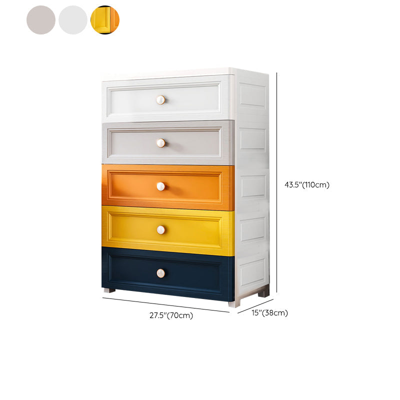 Plastic Contemporary Bedroom Cabinet Matte Finish Storage Cabinet with Drawers Clearhalo 'Armoires & Wardrobes' 'armoires_wardrobes' 'Bedroom Furniture' 'furn' 'furn_armoires_wardrobes' 'Furniture' 6611848