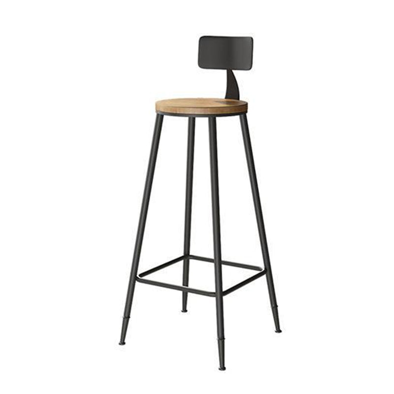 Industrial Style Bar Set 1/7 Pieces Solid Wood Rectangle Pub Dining Set Brown 30"H Stool (Single) Clearhalo 'Bar Furniture' 'furn' 'furn_home_bar_bar_sets' 'Furniture' 'Home Bars & Bar Sets' 'home_bar_bar_sets' 'Kitchen & Dining Furniture' 6611873