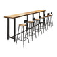 Industrial Style Bar Set 1/7 Pieces Solid Wood Rectangle Pub Dining Set 7 Pieces: Table, 6 Stools Clearhalo 'Bar Furniture' 'furn' 'furn_home_bar_bar_sets' 'Furniture' 'Home Bars & Bar Sets' 'home_bar_bar_sets' 'Kitchen & Dining Furniture' 6611876