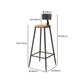 Industrial Style Bar Set 1/7 Pieces Solid Wood Rectangle Pub Dining Set Clearhalo 'Bar Furniture' 'furn' 'furn_home_bar_bar_sets' 'Furniture' 'Home Bars & Bar Sets' 'home_bar_bar_sets' 'Kitchen & Dining Furniture' 6611880