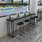 Industrial Bar Stool and Table Set Black 1/2/5 Pieces Pub Dining Set Clearhalo 'Bar Furniture' 'furn' 'furn_home_bar_bar_sets' 'Furniture' 'Home Bars & Bar Sets' 'home_bar_bar_sets' 'Kitchen & Dining Furniture' 6611950
