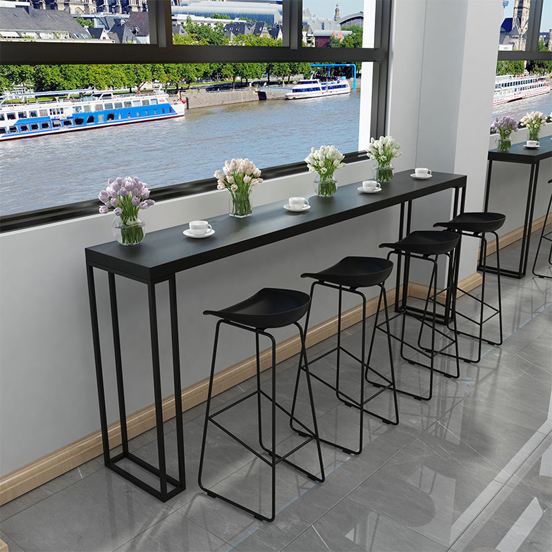 Industrial Bar Stool and Table Set Black 1/2/5 Pieces Pub Dining Set Clearhalo 'Bar Furniture' 'furn' 'furn_home_bar_bar_sets' 'Furniture' 'Home Bars & Bar Sets' 'home_bar_bar_sets' 'Kitchen & Dining Furniture' 6611950