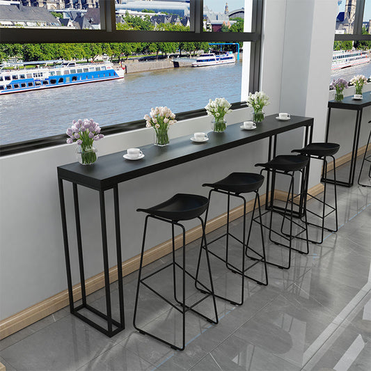 Industrial Bar Stool and Table Set Black 1/2/5 Pieces Pub Dining Set