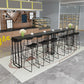 Industrial Bar Stool and Table Set Black 1/2/5 Pieces Pub Dining Set Clearhalo 'Bar Furniture' 'furn' 'furn_home_bar_bar_sets' 'Furniture' 'Home Bars & Bar Sets' 'home_bar_bar_sets' 'Kitchen & Dining Furniture' 6611951