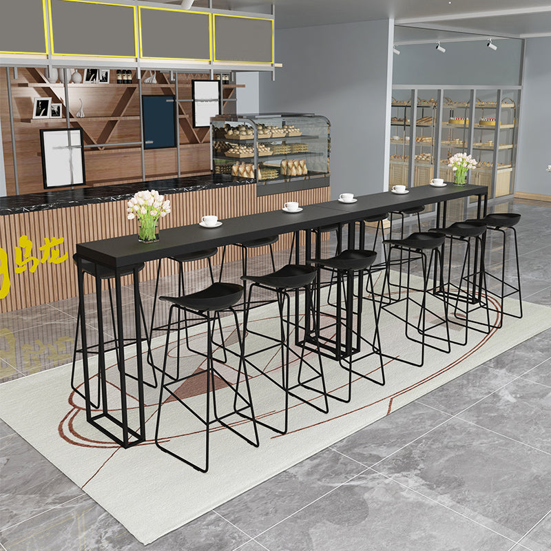 Industrial Bar Stool and Table Set Black 1/2/5 Pieces Pub Dining Set Clearhalo 'Bar Furniture' 'furn' 'furn_home_bar_bar_sets' 'Furniture' 'Home Bars & Bar Sets' 'home_bar_bar_sets' 'Kitchen & Dining Furniture' 6611951