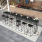 Industrial Bar Stool and Table Set Black 1/2/5 Pieces Pub Dining Set Clearhalo 'Bar Furniture' 'furn' 'furn_home_bar_bar_sets' 'Furniture' 'Home Bars & Bar Sets' 'home_bar_bar_sets' 'Kitchen & Dining Furniture' 6611952