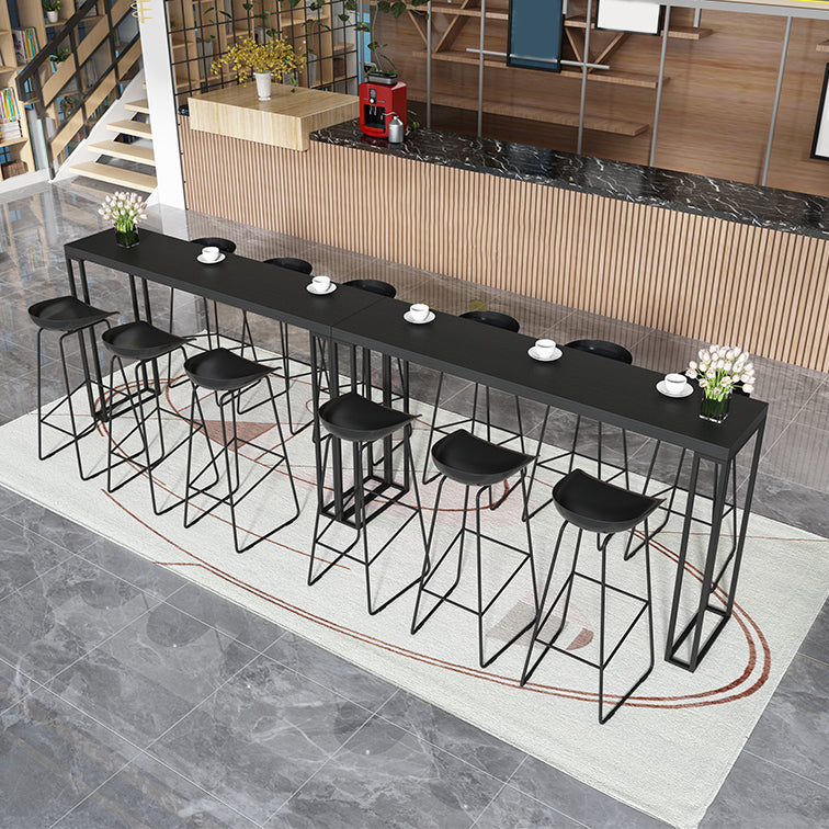 Industrial Bar Stool and Table Set Black 1/2/5 Pieces Pub Dining Set Clearhalo 'Bar Furniture' 'furn' 'furn_home_bar_bar_sets' 'Furniture' 'Home Bars & Bar Sets' 'home_bar_bar_sets' 'Kitchen & Dining Furniture' 6611952