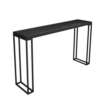 Industrial Bar Stool and Table Set Black 1/2/5 Pieces Pub Dining Set Black Table 110"L x 16"W Clearhalo 'Bar Furniture' 'furn' 'furn_home_bar_bar_sets' 'Furniture' 'Home Bars & Bar Sets' 'home_bar_bar_sets' 'Kitchen & Dining Furniture' 6611953