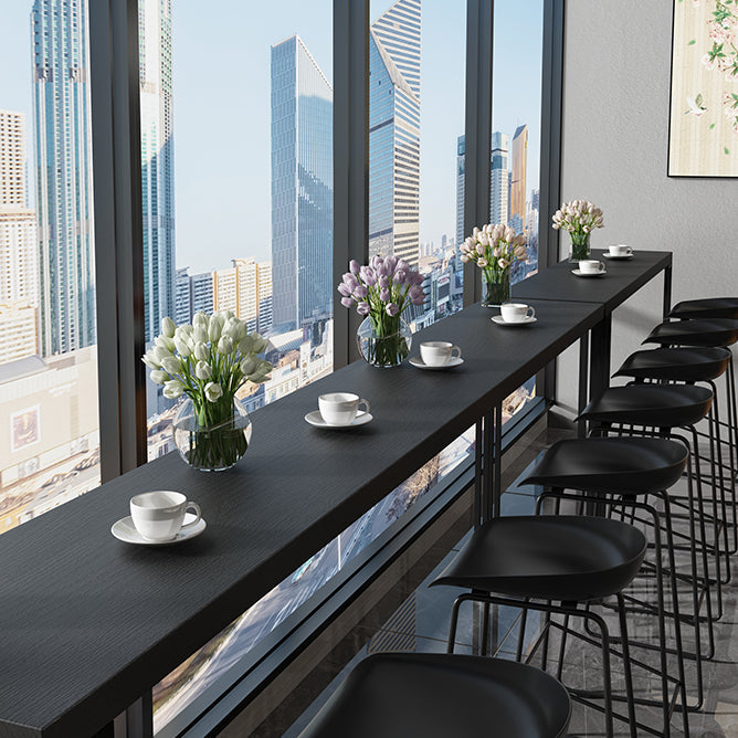 Industrial Bar Stool and Table Set Black 1/2/5 Pieces Pub Dining Set Clearhalo 'Bar Furniture' 'furn' 'furn_home_bar_bar_sets' 'Furniture' 'Home Bars & Bar Sets' 'home_bar_bar_sets' 'Kitchen & Dining Furniture' 6611955