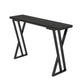 1/5 Pieces Bar Stool and Table Set Rectangular Modern Pub Table Set Black 79"L x 16"W Clearhalo 'Bar Furniture' 'furn' 'furn_home_bar_bar_sets' 'Furniture' 'Home Bars & Bar Sets' 'home_bar_bar_sets' 'Kitchen & Dining Furniture' 6611976