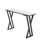 1/5 Pieces Bar Stool and Table Set Rectangular Modern Pub Table Set White-Black 79"L x 16"W Clearhalo 'Bar Furniture' 'furn' 'furn_home_bar_bar_sets' 'Furniture' 'Home Bars & Bar Sets' 'home_bar_bar_sets' 'Kitchen & Dining Furniture' 6611977