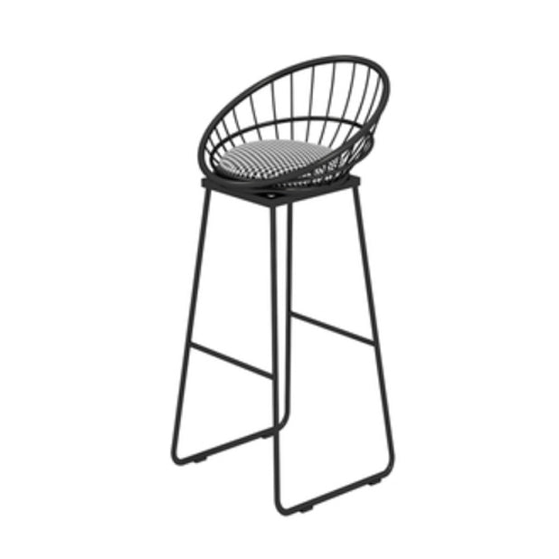 1/5 Pieces Bar Stool and Table Set Rectangular Modern Pub Table Set Black 30"H Stool (Single) Clearhalo 'Bar Furniture' 'furn' 'furn_home_bar_bar_sets' 'Furniture' 'Home Bars & Bar Sets' 'home_bar_bar_sets' 'Kitchen & Dining Furniture' 6611979