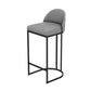 1/5 Pieces Bar Stool and Table Set Rectangular Modern Pub Table Set Black- Gray 29.5"H Stool (Single) Clearhalo 'Bar Furniture' 'furn' 'furn_home_bar_bar_sets' 'Furniture' 'Home Bars & Bar Sets' 'home_bar_bar_sets' 'Kitchen & Dining Furniture' 6611985