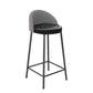 Glam Rectangular Counter Height Pub Set 1/4 Pieces Table and Stool Set Black 30"H Stool (Single) Clearhalo 'Bar Furniture' 'furn' 'furn_home_bar_bar_sets' 'Furniture' 'Home Bars & Bar Sets' 'home_bar_bar_sets' 'Kitchen & Dining Furniture' 6612020