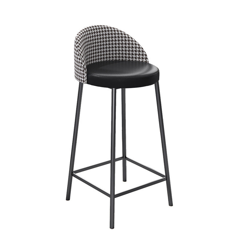 Glam Rectangular Counter Height Pub Set 1/4 Pieces Table and Stool Set Black 30"H Stool (Single) Clearhalo 'Bar Furniture' 'furn' 'furn_home_bar_bar_sets' 'Furniture' 'Home Bars & Bar Sets' 'home_bar_bar_sets' 'Kitchen & Dining Furniture' 6612020