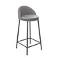 Glam Rectangular Counter Height Pub Set 1/4 Pieces Table and Stool Set Black- Gray 29.5"H Stool (Single) Clearhalo 'Bar Furniture' 'furn' 'furn_home_bar_bar_sets' 'Furniture' 'Home Bars & Bar Sets' 'home_bar_bar_sets' 'Kitchen & Dining Furniture' 6612022