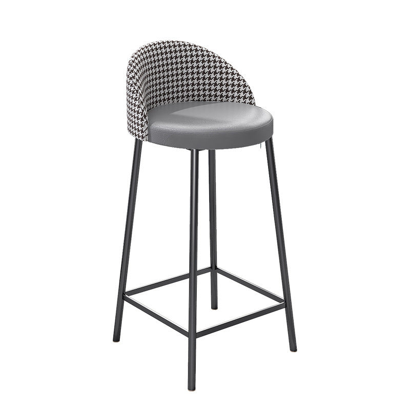 Glam Rectangular Counter Height Pub Set 1/4 Pieces Table and Stool Set Black- Gray 29.5"H Stool (Single) Clearhalo 'Bar Furniture' 'furn' 'furn_home_bar_bar_sets' 'Furniture' 'Home Bars & Bar Sets' 'home_bar_bar_sets' 'Kitchen & Dining Furniture' 6612022