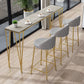 Glam Rectangular Counter Height Pub Set 1/4 Pieces Table and Stool Set Clearhalo 'Bar Furniture' 'furn' 'furn_home_bar_bar_sets' 'Furniture' 'Home Bars & Bar Sets' 'home_bar_bar_sets' 'Kitchen & Dining Furniture' 6612023