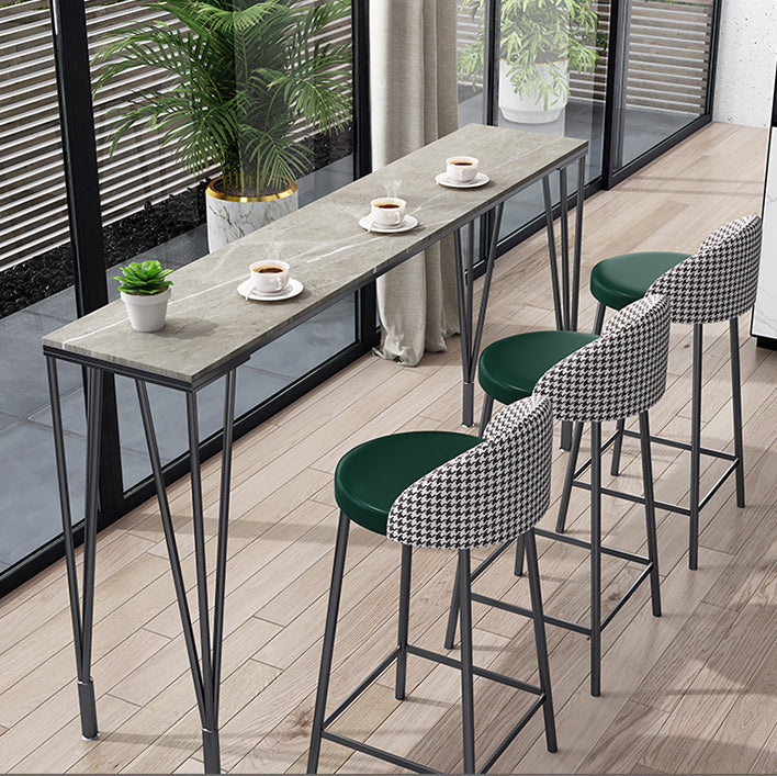 Glam Rectangular Counter Height Pub Set 1/4 Pieces Table and Stool Set Clearhalo 'Bar Furniture' 'furn' 'furn_home_bar_bar_sets' 'Furniture' 'Home Bars & Bar Sets' 'home_bar_bar_sets' 'Kitchen & Dining Furniture' 6612025