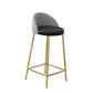 Glam Rectangular Counter Height Pub Set 1/4 Pieces Table and Stool Set Gold Orange Chair (Single) Clearhalo 'Bar Furniture' 'furn' 'furn_home_bar_bar_sets' 'Furniture' 'Home Bars & Bar Sets' 'home_bar_bar_sets' 'Kitchen & Dining Furniture' 6612028