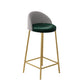 Glam Rectangular Counter Height Pub Set 1/4 Pieces Table and Stool Set Gold Green 29.5"H Stool (Single) Clearhalo 'Bar Furniture' 'furn' 'furn_home_bar_bar_sets' 'Furniture' 'Home Bars & Bar Sets' 'home_bar_bar_sets' 'Kitchen & Dining Furniture' 6612033
