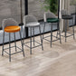 Glam Rectangular Counter Height Pub Set 1/4 Pieces Table and Stool Set Clearhalo 'Bar Furniture' 'furn' 'furn_home_bar_bar_sets' 'Furniture' 'Home Bars & Bar Sets' 'home_bar_bar_sets' 'Kitchen & Dining Furniture' 6612036