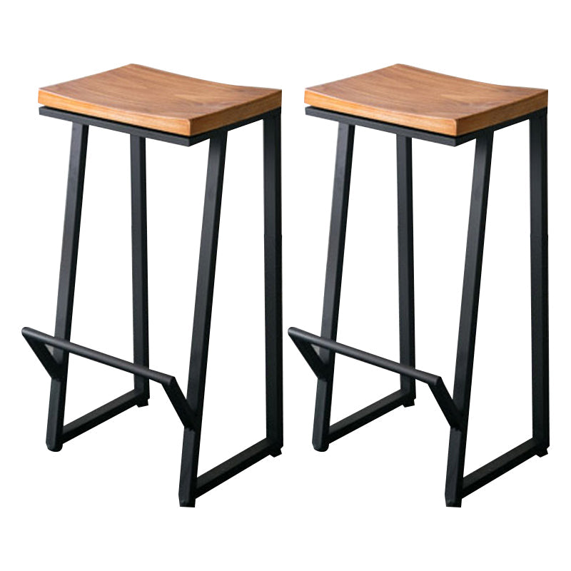 Solid Wood Table and Stool Set 1/2/7 Pieces Counter Height Pub Set Brown 29"H Stool (Set of 2) Clearhalo 'Bar Furniture' 'furn' 'furn_home_bar_bar_sets' 'Furniture' 'Home Bars & Bar Sets' 'home_bar_bar_sets' 'Kitchen & Dining Furniture' 6612045