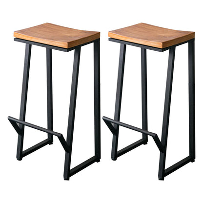 Solid Wood Table and Stool Set 1/2/7 Pieces Counter Height Pub Set Brown 29"H Stool (Set of 2) Clearhalo 'Bar Furniture' 'furn' 'furn_home_bar_bar_sets' 'Furniture' 'Home Bars & Bar Sets' 'home_bar_bar_sets' 'Kitchen & Dining Furniture' 6612045