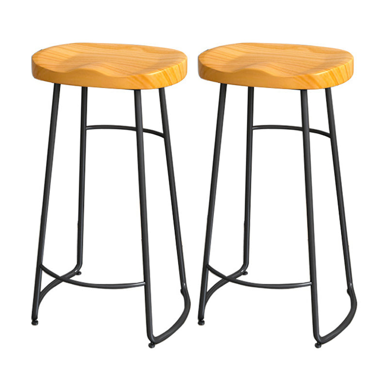 Solid Wood Table and Stool Set 1/2/7 Pieces Counter Height Pub Set Wood 30"H Stools (Set of 2) Clearhalo 'Bar Furniture' 'furn' 'furn_home_bar_bar_sets' 'Furniture' 'Home Bars & Bar Sets' 'home_bar_bar_sets' 'Kitchen & Dining Furniture' 6612046