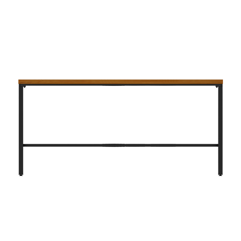 Solid Wood Table and Stool Set 1/2/7 Pieces Counter Height Pub Set Brown 118"L x 16"W Clearhalo 'Bar Furniture' 'furn' 'furn_home_bar_bar_sets' 'Furniture' 'Home Bars & Bar Sets' 'home_bar_bar_sets' 'Kitchen & Dining Furniture' 6612050