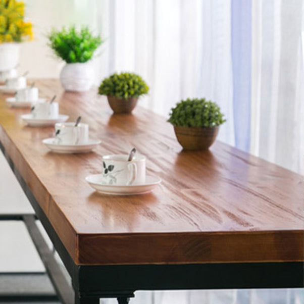 Solid Wood Table and Stool Set 1/2/7 Pieces Counter Height Pub Set Clearhalo 'Bar Furniture' 'furn' 'furn_home_bar_bar_sets' 'Furniture' 'Home Bars & Bar Sets' 'home_bar_bar_sets' 'Kitchen & Dining Furniture' 6612054