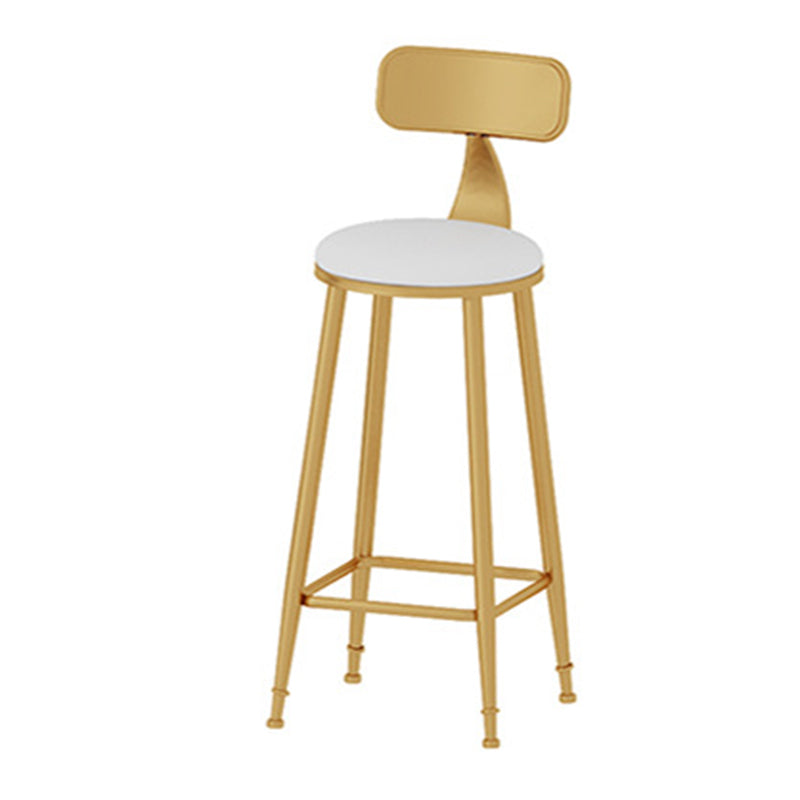 Glam Pub Table Set 1/3/5 Pieces Faux Marble Bar Table with Stools Gold 30"H Stool (Single) Clearhalo 'Bar Furniture' 'furn' 'furn_home_bar_bar_sets' 'Furniture' 'Home Bars & Bar Sets' 'home_bar_bar_sets' 'Kitchen & Dining Furniture' 6612062